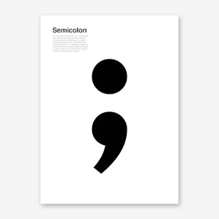 Semicolon Art Print