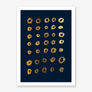 Golden Circles Art Print