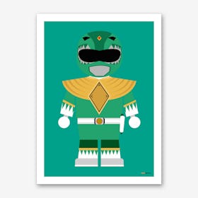 Toy Power Ranger Green  Art Print