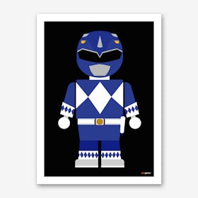 Toy Power Ranger Blue   Art Print