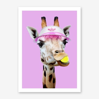 Tennis Giraffee Art Print