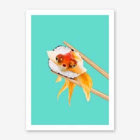 Sushi Goldfish Art Print