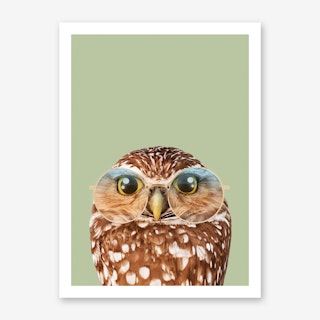 Hipster Owl Art Print