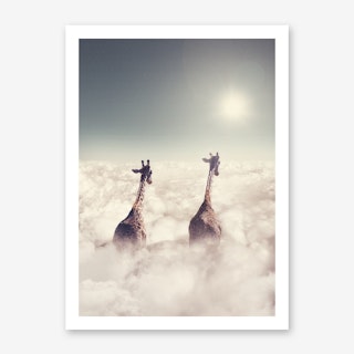 Giant Giraffes Art Print