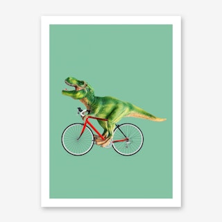 T-Rex Bike Art Print