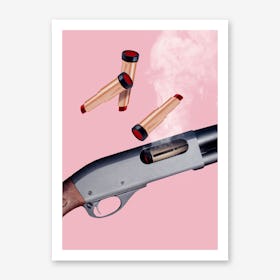 Lipstick Gun Art Print