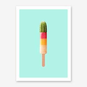 Cactus Ice Cream Art Print