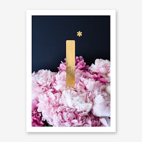 Flower Alphabet I Art Print