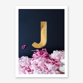 Flower Alphabet J Art Print
