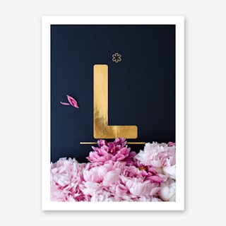 Flower Alphabet L Art Print