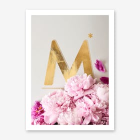 Flower Alphabet M Art Print