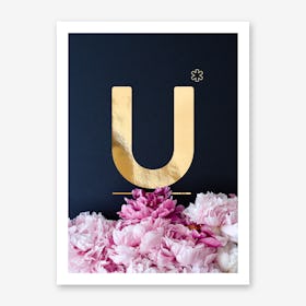 Flower Alphabet U Art Print