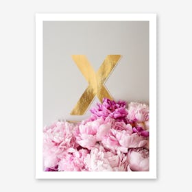 Flower Alphabet X Art Print