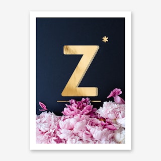 Flower Alphabet Z Art Print
