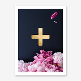 Flower Alphabet Plus Art Print