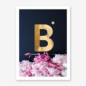 Flower Alphabet B Art Print