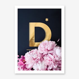 Flower Alphabet D Art Print