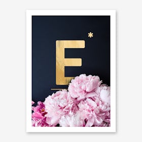 Flower Alphabet E Art Print