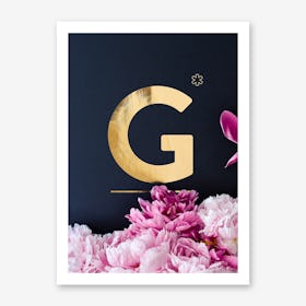 Flower Alphabet G Art Print