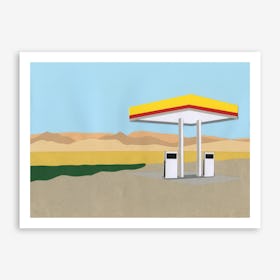 Gas Station Death Valley Art Print