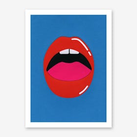 Red Lips Hallway Art Print