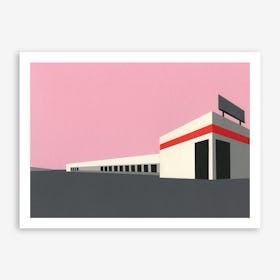 Sunset Warehouse Art Print
