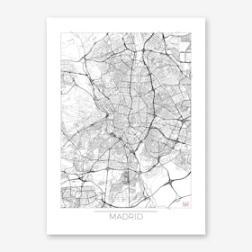 Madrid Map Minimal Art Print