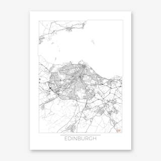 Edinburgh Map Minimal Line Art Print