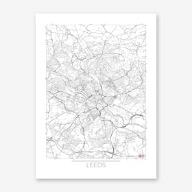 Leeds Map Minimal Art Print