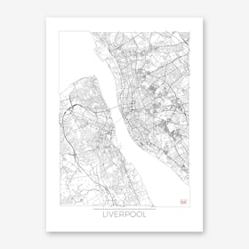 Liverpool Map Minimal Art Print