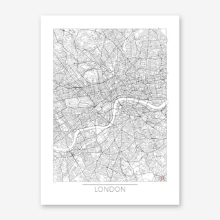 London Map Minimal Art Print