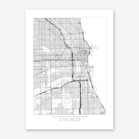 Chicago Map Minimal Art Print
