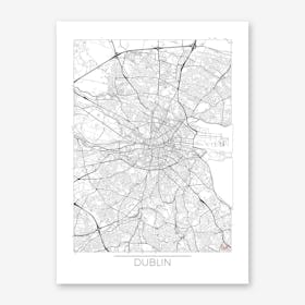 Dublin Map Minimal Art Print