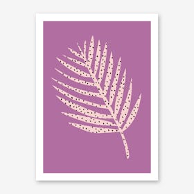 Polka Dot Leaf in Purple Art Print