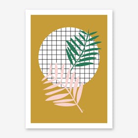 Palm Leaves in Mustard Art Print