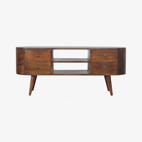 Chestnut Rounded Entertainment Unit