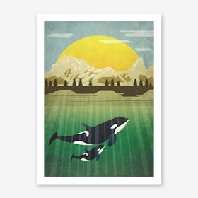 Illu Orca Art Print