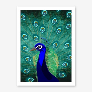 Illu Peacock Art Print