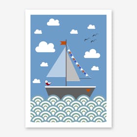 Kids Boat Art Print