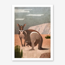 Illu Kangaroo Art Print