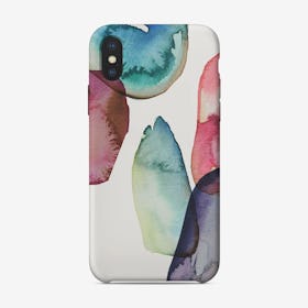 Aqua Abstract iPhone Case