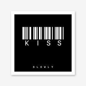 Barcode Kiss Art Print