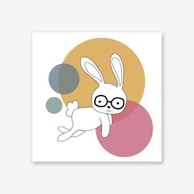 Space Rabbits Castor Art Print
