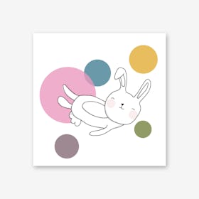 Space Rabbits Neo Art Print