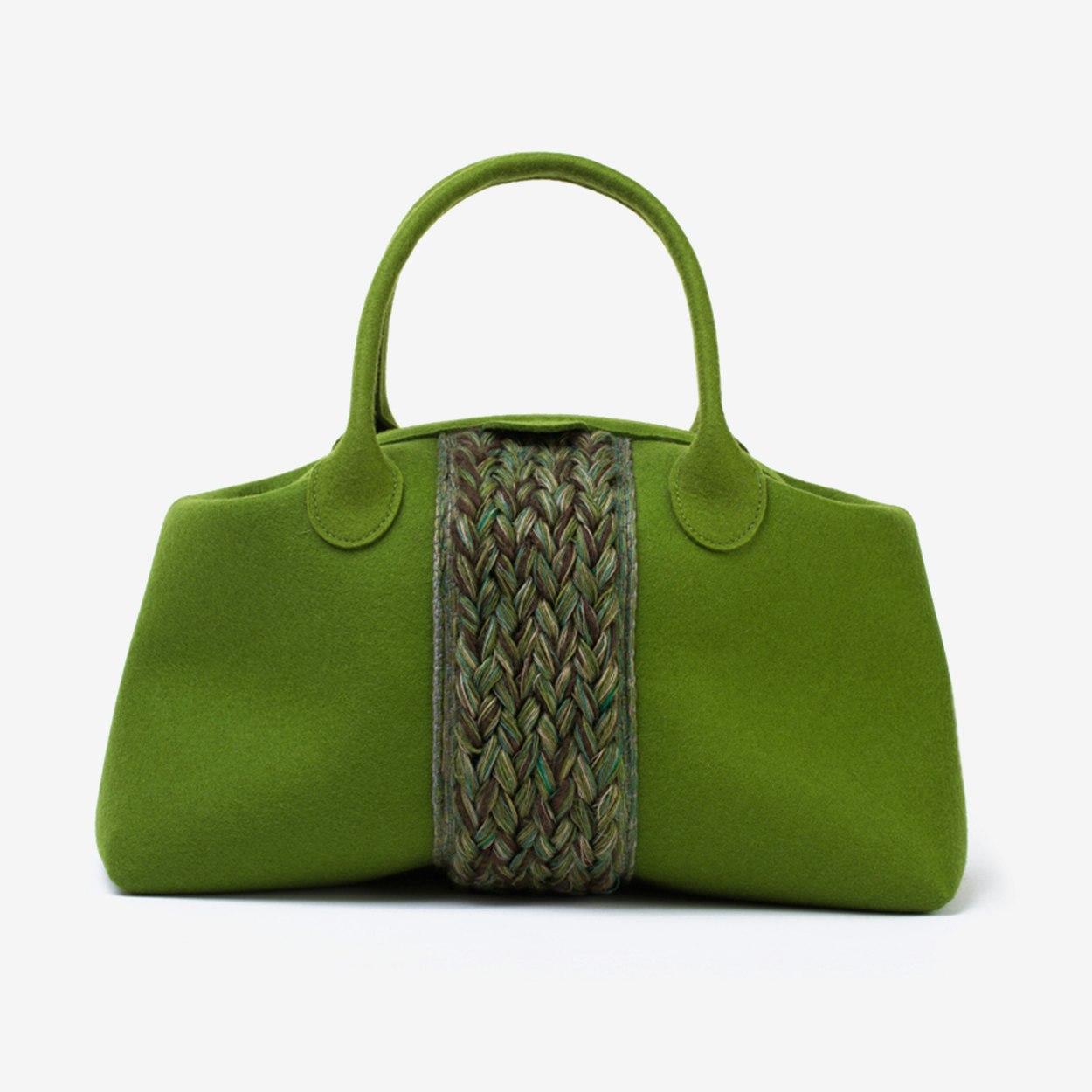 Plait Bag In Olive Green