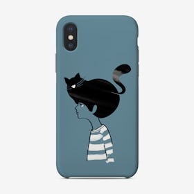 Cat Head Blue Phone Case