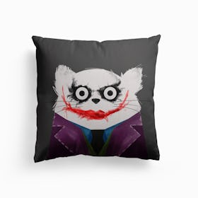 Cat Joker Canvas Cushion