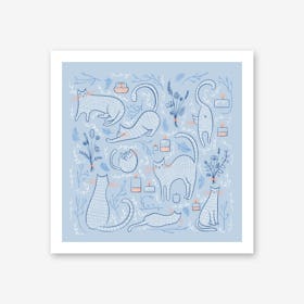 Cats and Candles Art Print
