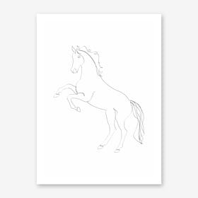 Horse Line II Art Print