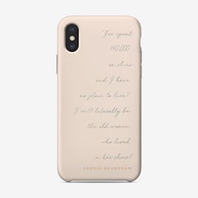 Carrie Bradshaw Shoe Quote iPhone Case